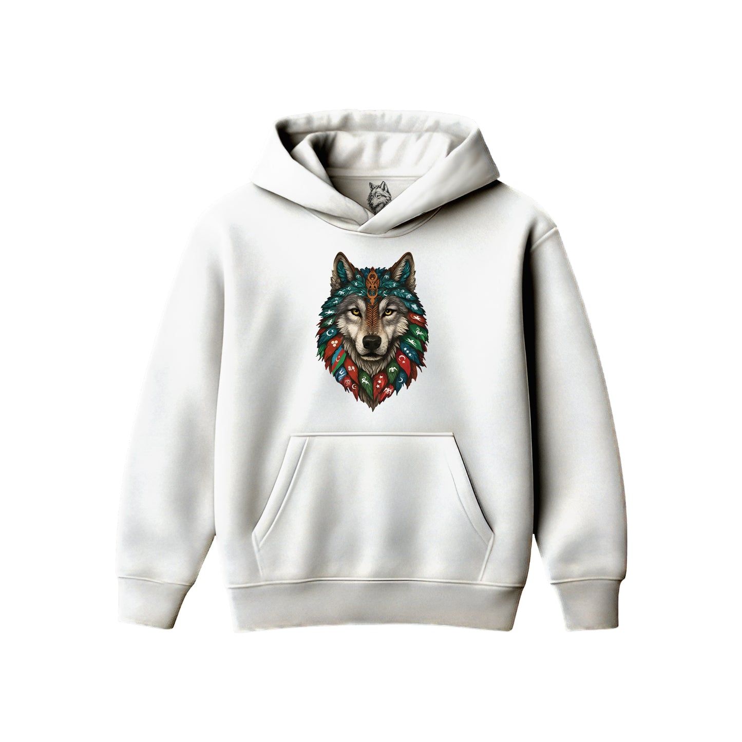 TÜRK DEVLETLERİ MAVİ KURT Hoodie Oversize