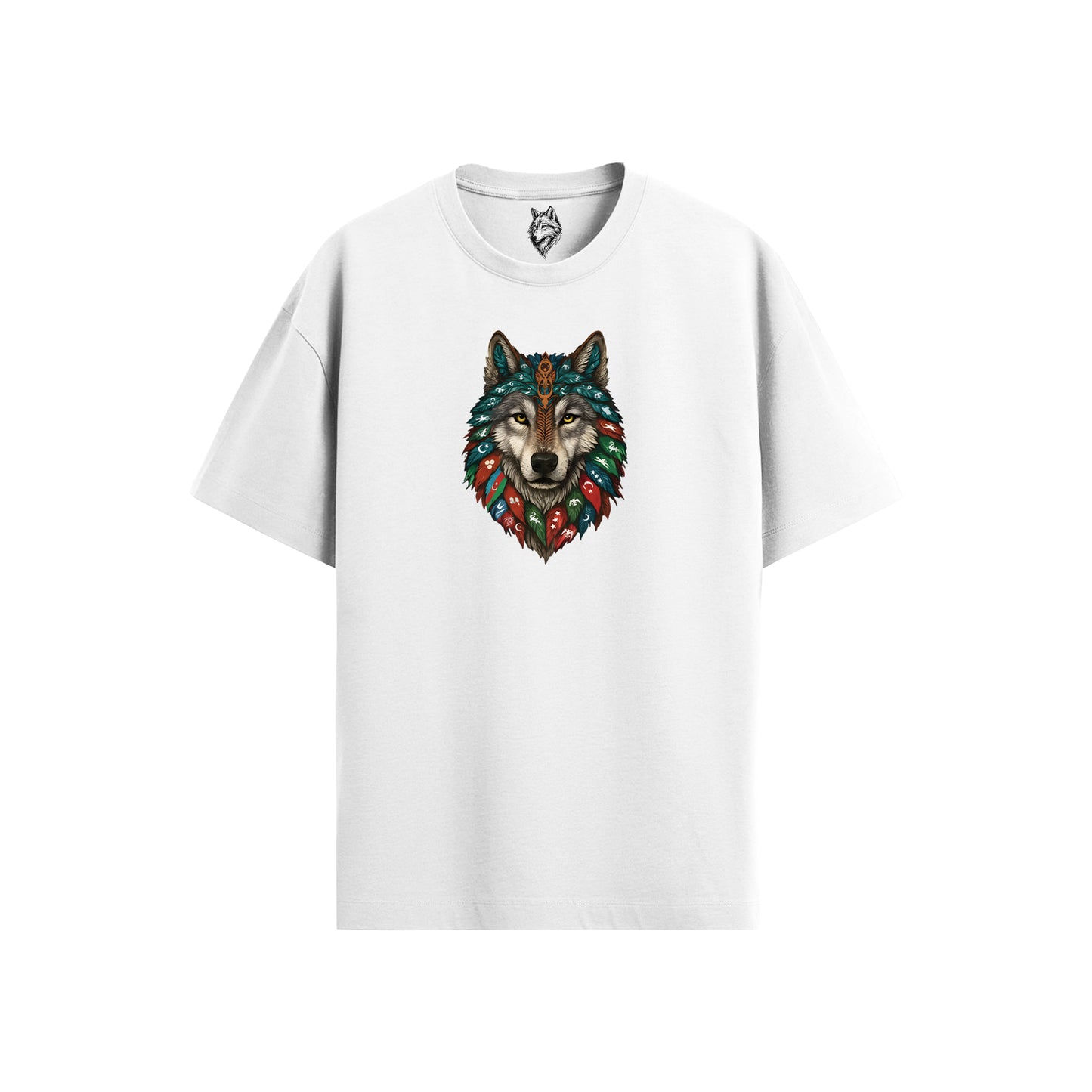TÜRK DEVLETLERİ MAVİ KURT T-shirt Oversize