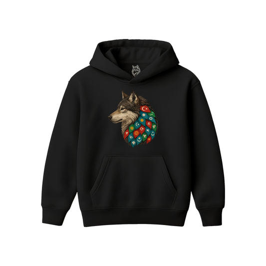 TÜRK DEVLETLERİ KURT  Hoodie  Oversize