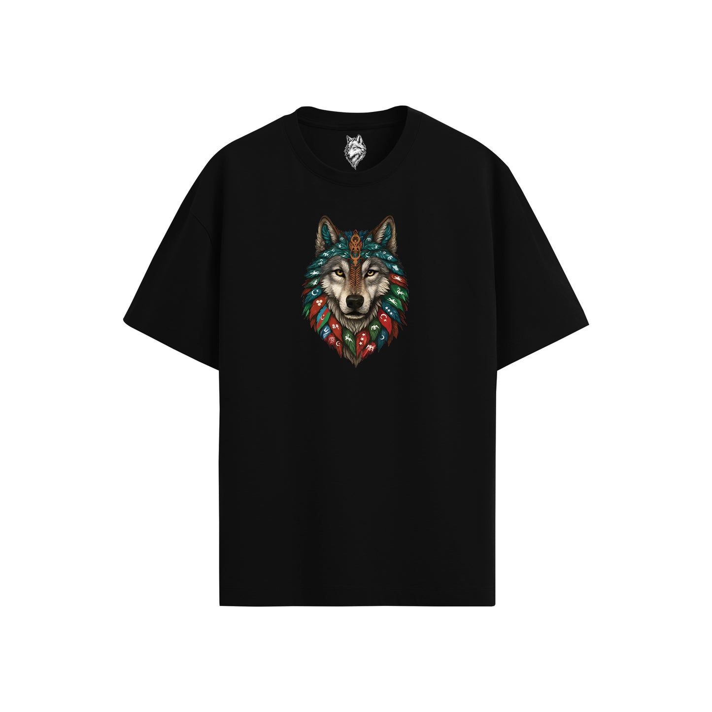 TÜRK DEVLETLERİ MAVİ KURT T-shirt Oversize