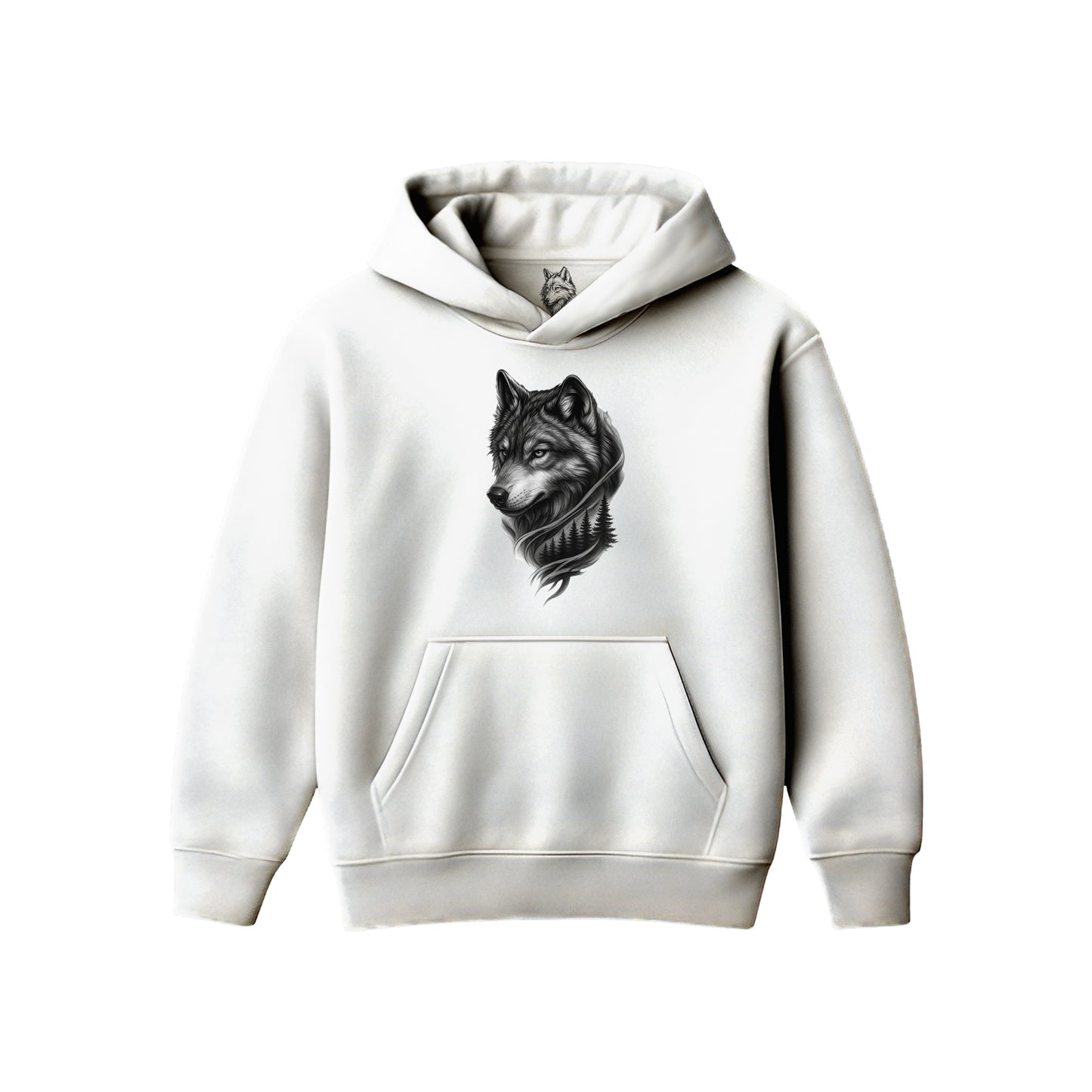 SİYAH KURT Hoodie Oversize